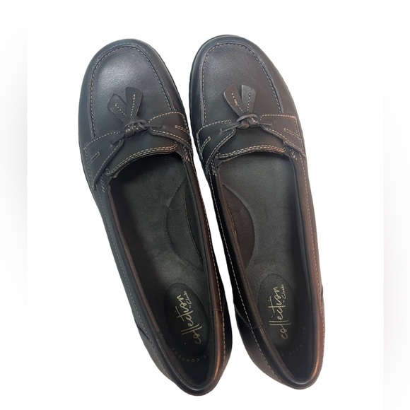 Clarks Ashland Bubble Slip-On Black Loafer Comfort Flats Women’s Size 12 N - Picture 11 of 14